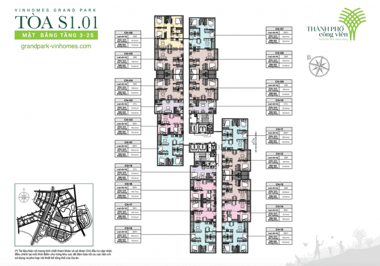Căn hộ S1.01 The Rainbow Vinhomes Grand Park - Thông tin chi tiết