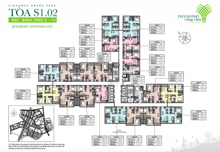 Căn hộ S1.02 The Rainbow Vinhomes Grand Park - Thông tin chi tiết