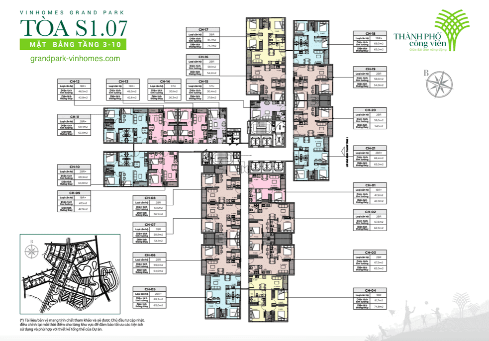 Căn hộ S1.07 Vinhomes Grand Park: Thông tin chi tiết