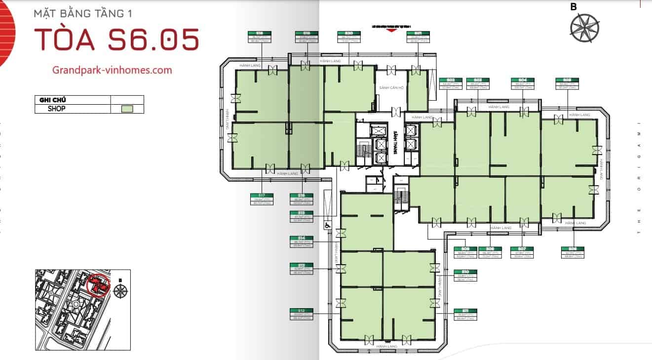 Căn hộ S605 The Origami Vinhomes Grand Park: Thiết kế thông minh, diện tích tối ưu