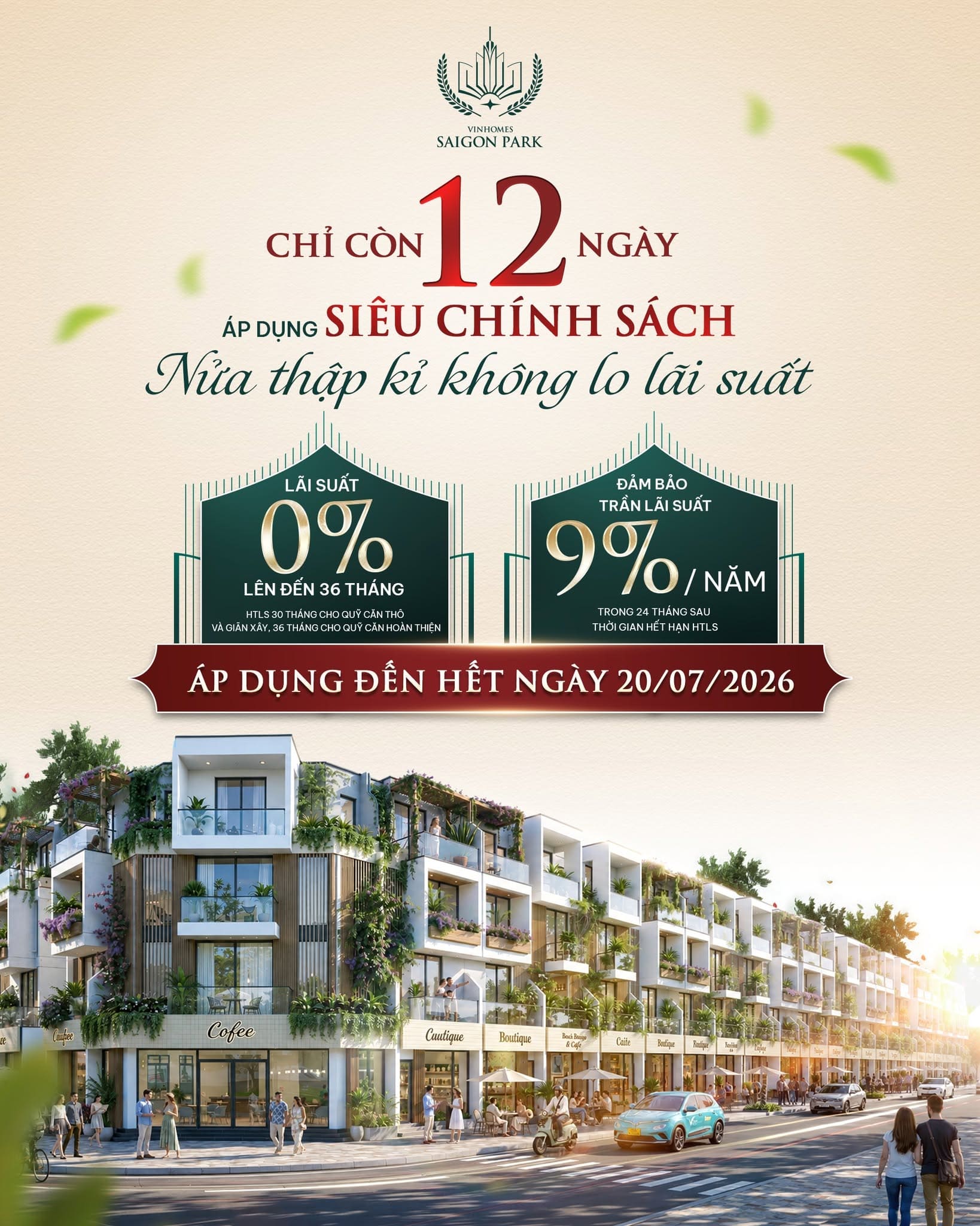 Mua Vinhomes Hóc Môn: Hỗ trợ lãi suất ưu đãi tới 5 năm