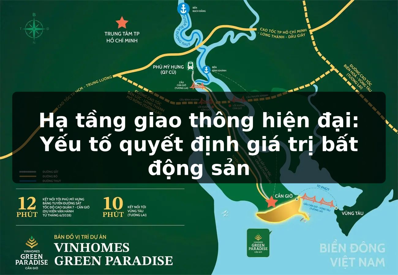 Hạ tầng giao thông hiện đại: Yếu tố quyết định giá trị bất động sản