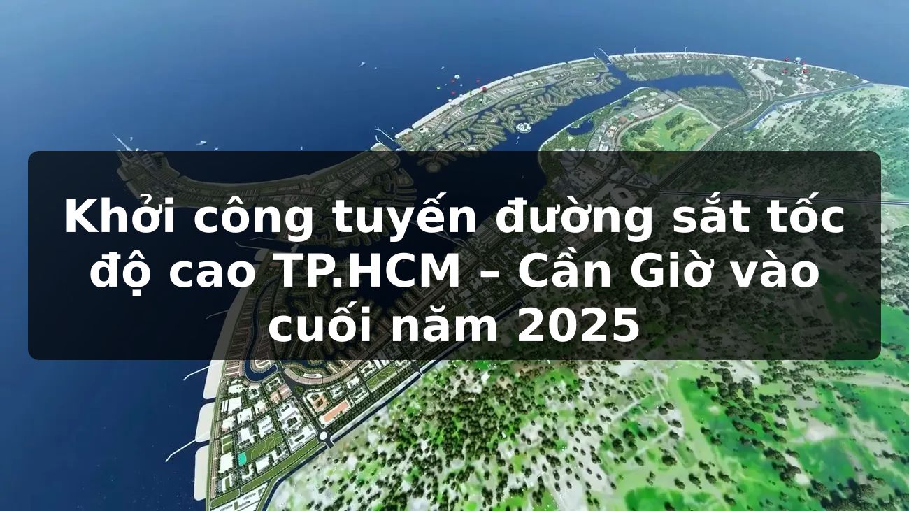 Khởi công tuyến đường sắt tốc độ cao TP.HCM – Cần Giờ vào cuối năm 2025