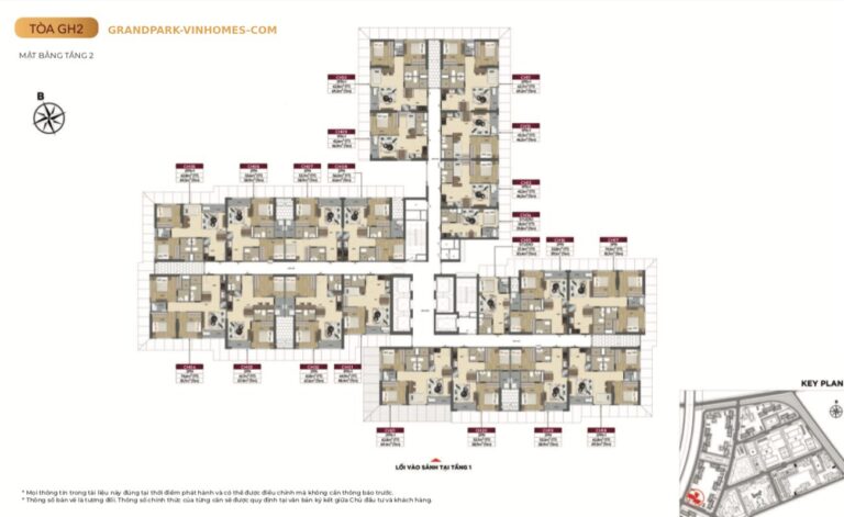 Layout Mặt Bằng GH2 Glory Heights: Thiết Kế Chi Tiết