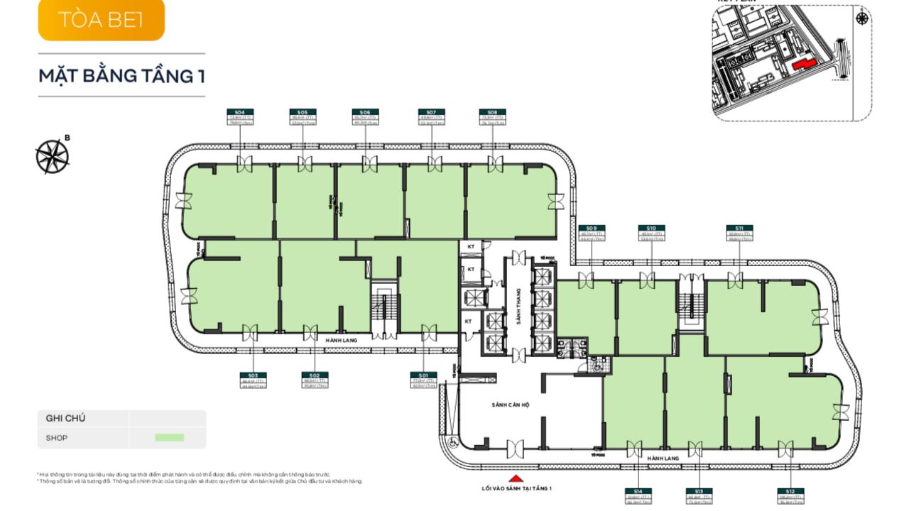 Layout Tòa BE1 The Beverly: Thiết Kế Chi Tiết, Tiện Nghi