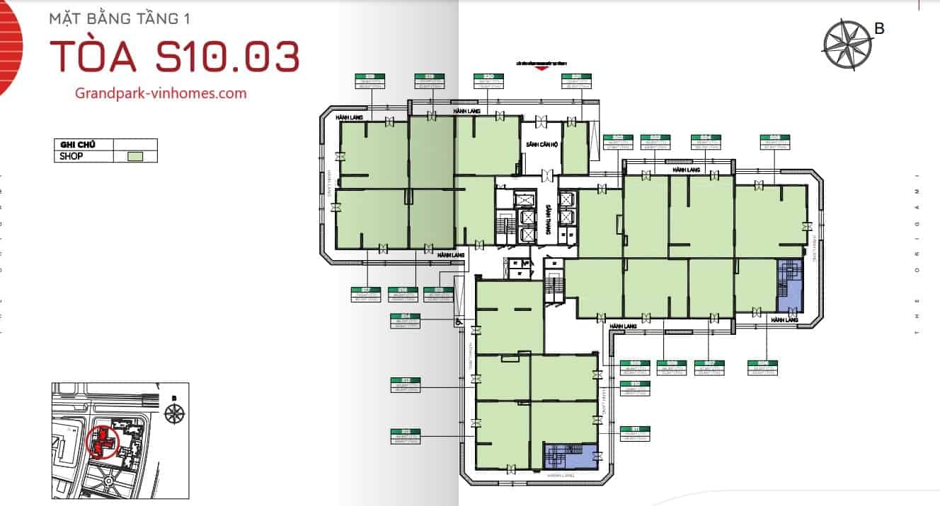 Mặt bằng S1003 The Origami Vinhomes Grand Park - Thiết kế tối ưu