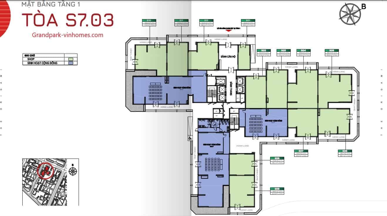 Mặt bằng S702 Vinhomes Grand Park: Thiết kế & Thông tin chi tiết