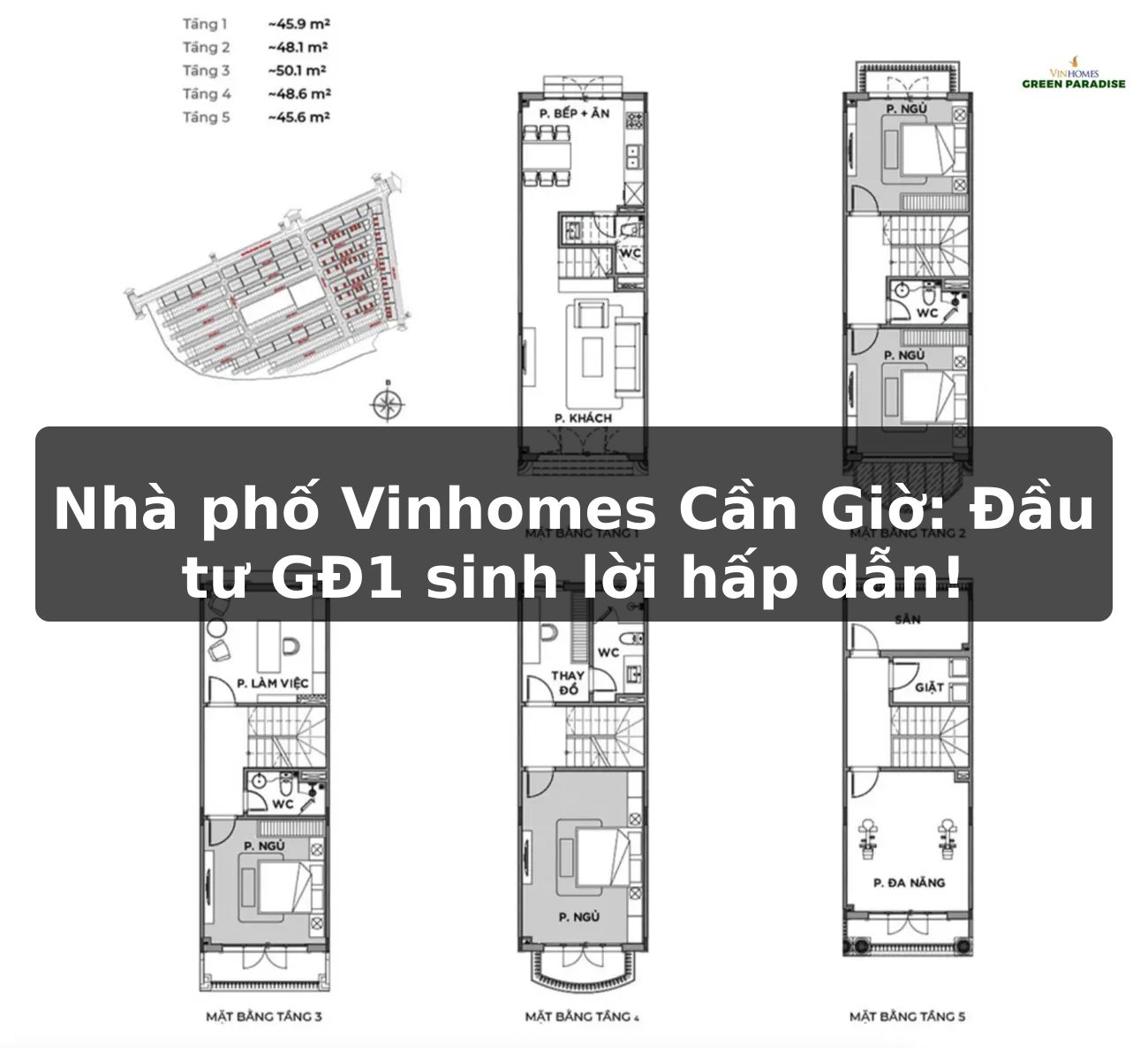 Nhà phố Vinhomes Cần Giờ: Đầu tư GĐ1 sinh lời hấp dẫn!