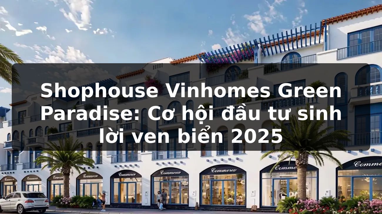 Shophouse Vinhomes Green Paradise: Cơ hội đầu tư sinh lời ven biển 2025