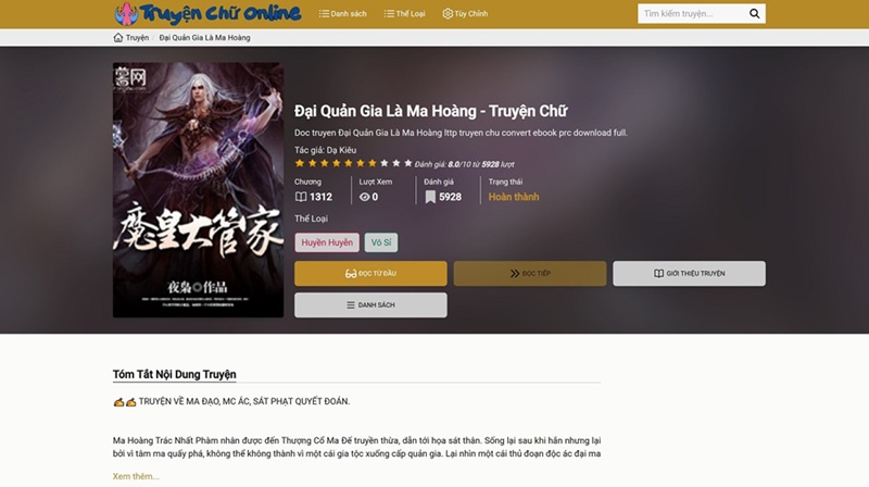 KHÁM PHÁ THẾ GIỚI MA ĐẠO HẤP DẪN TRÊN WEB TRUYỆN CHỮ VỚI ĐẠI QUẢN GIA LÀ MA HOÀNG MỘC TIÊU TAM SINH